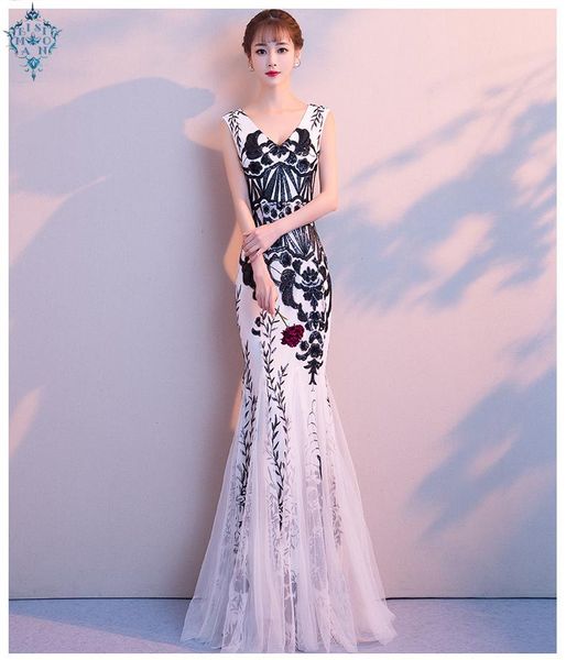 evening dresses ameision 2021 mermaid dress prom gowns formal party backless sleeveless slim elegant sequin robe longue, Black;red
evening dresses ameision 2021 mermaid dress prom gowns formal party backless sleeveless slim elegant sequin robe longue, Black;red