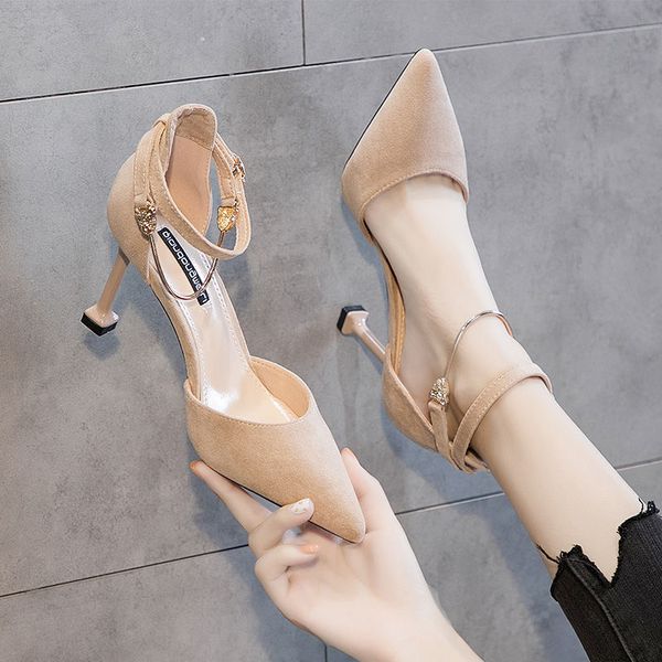 women pumps heeled shoes nude pointed toe high heel shoes stiletto high heels ladies hv6dress shoes, Black