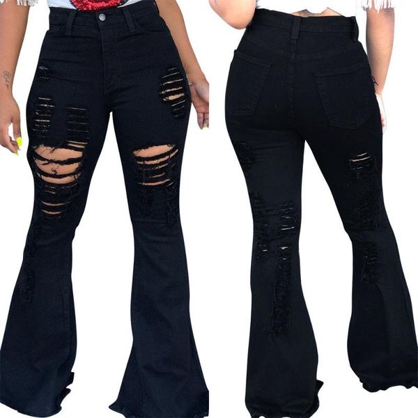 women's jeans 2021 casual high waisted wide leg skinny womens solid flare pants black denim hole trousers, Blue
women's jeans 2021 casual high waisted wide leg skinny womens solid flare pants black denim hole trousers, Blue