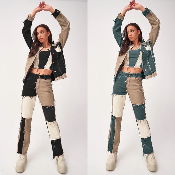 2021 new fashion patchwork ny straight women high waist pockets color block ladies jeans trousers denim blue pants x7sl
2021 new fashion patchwork ny straight women high waist pockets color block ladies jeans trousers denim blue pants x7sl