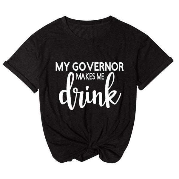 women's t-shirt my governor makes me drink print casual loose round neck shorts sleeve letter tee shirt, White
women's t-shirt my governor makes me drink print casual loose round neck shorts sleeve letter tee shirt, White