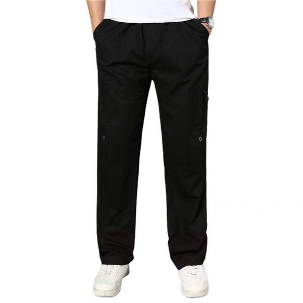men's pants men casual loose zipper closure trousers streetwear straight for sports, Black
men's pants men casual loose zipper closure trousers streetwear straight for sports, Black