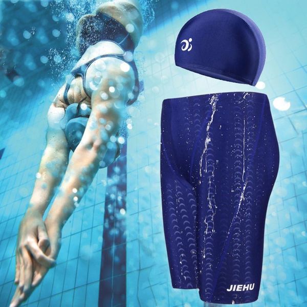 men's swimwear waterproof and quick-drying swimming cap trunks five-point pants solid color competition
men's swimwear waterproof and quick-drying swimming cap trunks five-point pants solid color competition