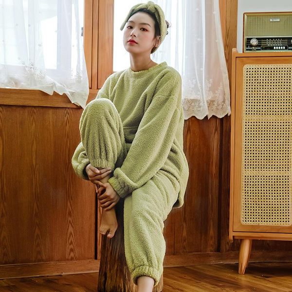 mimi warm pajamas to wear outside sweet household to take easy leisure lovely fleece three-piece female winter, White
mimi warm pajamas to wear outside sweet household to take easy leisure lovely fleece three-piece female winter, White