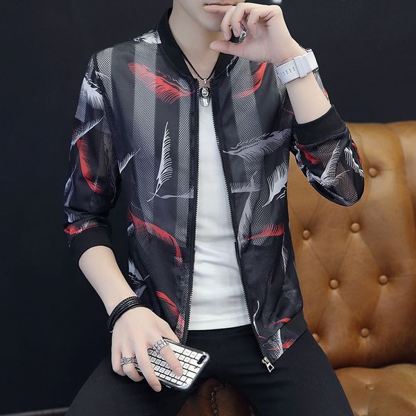 2021 men's summer casual sunscreen suits feather print bomber jacket fine-tuning hollow out thin outwear jackets apz6, Black;brown
2021 men's summer casual sunscreen suits feather print bomber jacket fine-tuning hollow out thin outwear jackets apz6, Black;brown