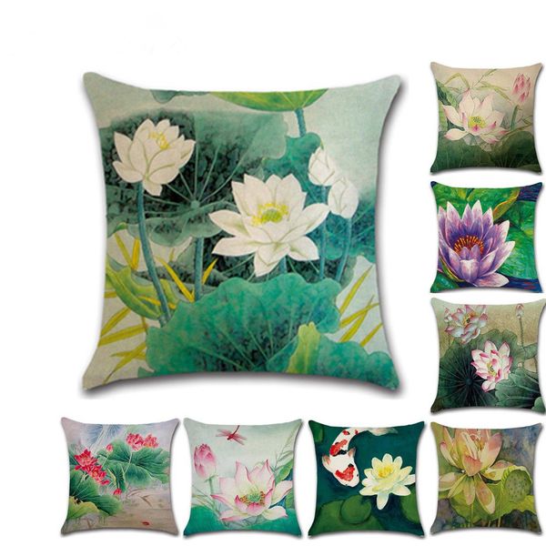 decorative throw pillowcase ink lotus cotton linen cushion cover chinese style hand-painted pen lotus for sofa home
decorative throw pillowcase ink lotus cotton linen cushion cover chinese style hand-painted pen lotus for sofa home