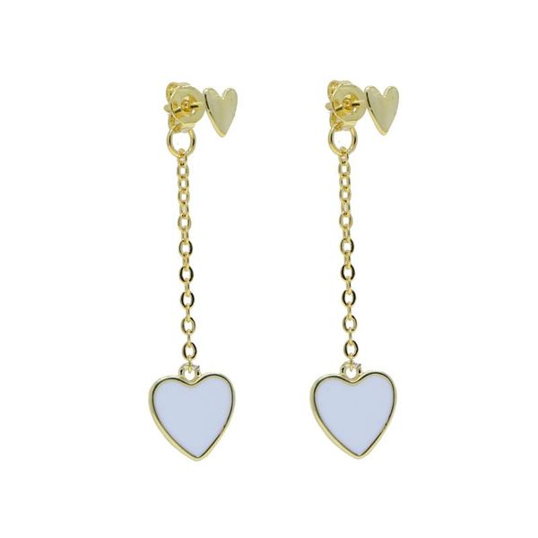 dangle & chandelier 43mm twist long chain drop earrings for women gold color white enamel heart earings fashion jewelry 2021 style, Silver
dangle & chandelier 43mm twist long chain drop earrings for women gold color white enamel heart earings fashion jewelry 2021 style, Silver