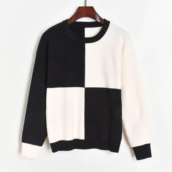 women's sweaters fashion women and pullovers autumn winter o-neck white black color block spliced sweater jumper
women's sweaters fashion women and pullovers autumn winter o-neck white black color block spliced sweater jumper