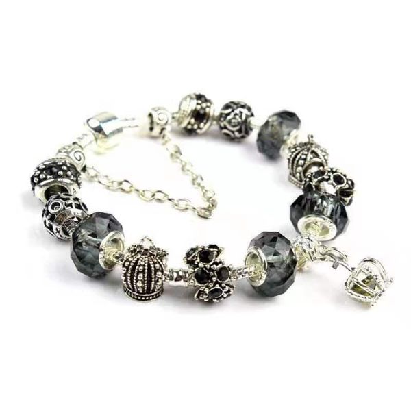 jewelry charm bracelet 925 silver plated bracelets royal crown accessories purple crystal bead different color diy wedding jewelry with box, Golden;silver
jewelry charm bracelet 925 silver plated bracelets royal crown accessories purple crystal bead different color diy wedding jewelry with box, Golden;silver