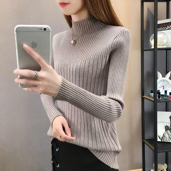 women's sweaters core-spun yarn han edition and women half a turtle neck sweater yards long sleeve turtleneck inside, White;black
women's sweaters core-spun yarn han edition and women half a turtle neck sweater yards long sleeve turtleneck inside, White;black