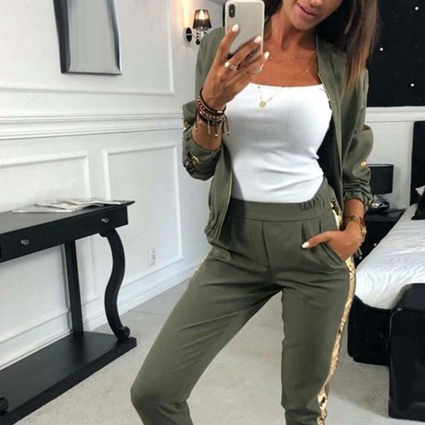 2pcs women jogging suit sequins patchwork tracksuits sweatshirt coat pants set nylon polyester spandex sequins zip up tracksuit, Gray
2pcs women jogging suit sequins patchwork tracksuits sweatshirt coat pants set nylon polyester spandex sequins zip up tracksuit, Gray