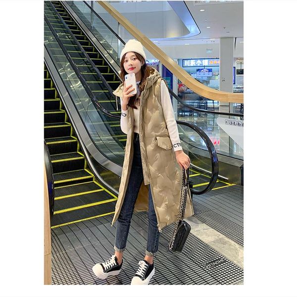 women's vests 2021 autumn winter women waistcoat hooded long thick warm sleevess outwear coat down cotton padded female vest m-xl, Black;white
women's vests 2021 autumn winter women waistcoat hooded long thick warm sleevess outwear coat down cotton padded female vest m-xl, Black;white