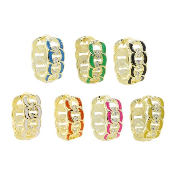 hoop & huggie gold color neon enamel cuban link chain shape earring summer colorful trendy female jewelry, Golden;silver
hoop & huggie gold color neon enamel cuban link chain shape earring summer colorful trendy female jewelry, Golden;silver