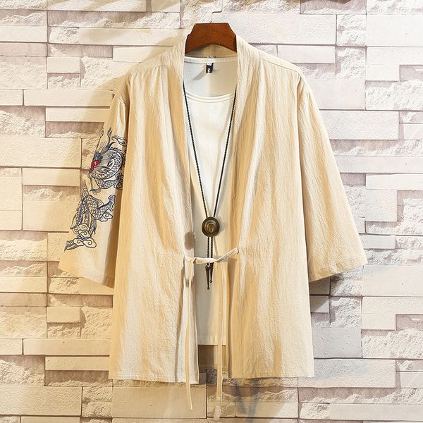 ethnic clothing japanese streetwear kimono shirt men chinese dragon embroiderd 3/4 sleeve collarless shirts cotton office wear -5xl, Red
ethnic clothing japanese streetwear kimono shirt men chinese dragon embroiderd 3/4 sleeve collarless shirts cotton office wear -5xl, Red