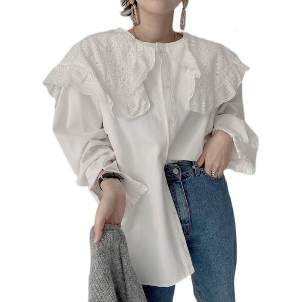 japanese 2021 style spring and autumn fashion south korea's new simple thin seller big frill long sleeve g gi3g, White
japanese 2021 style spring and autumn fashion south korea's new simple thin seller big frill long sleeve g gi3g, White
