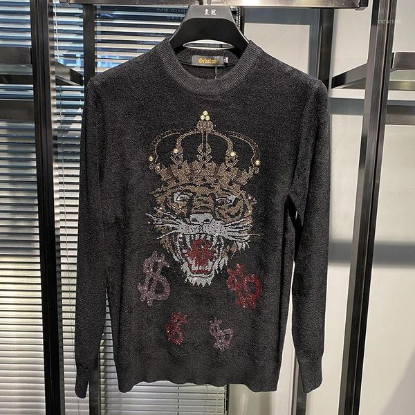 men's sweaters z11688 fashion 2021 runway european design party style clothing, White;black
men's sweaters z11688 fashion 2021 runway european design party style clothing, White;black