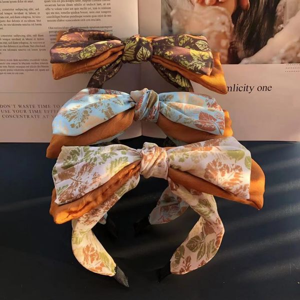 fashion double layer big bowknot hair card temperament headband female french colorful flower print hair band simple cloth hair accessories, Silver
fashion double layer big bowknot hair card temperament headband female french colorful flower print hair band simple cloth hair accessories, Silver