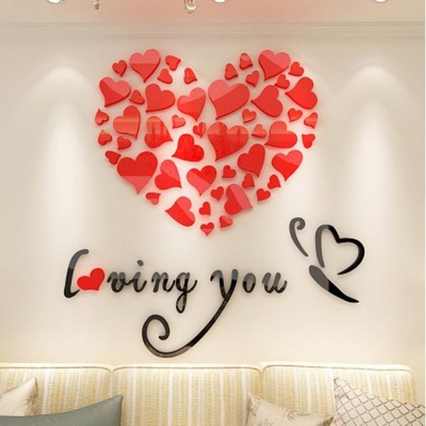 wall stickers creative art decor 3d love acrylic sticker for bedroom living room tv background home decoration valentine's day gifts
wall stickers creative art decor 3d love acrylic sticker for bedroom living room tv background home decoration valentine's day gifts