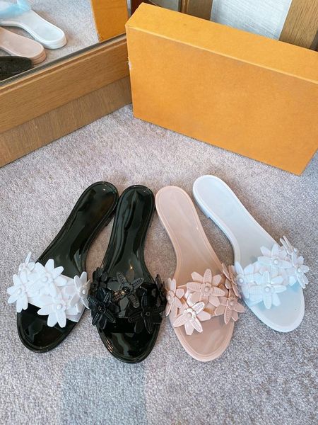 2021 summer new designer flower slippers for women runway open toe flat shoes ladies sandals casual beach jelly slippers, Black
2021 summer new designer flower slippers for women runway open toe flat shoes ladies sandals casual beach jelly slippers, Black