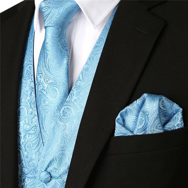 men's vests 3pc formal paisley vest set with tuxedo tie hankerchief party wedding suit pocket square gilet men, Black;white
men's vests 3pc formal paisley vest set with tuxedo tie hankerchief party wedding suit pocket square gilet men, Black;white