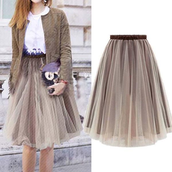 skirts women spring summer vintage tulle skirt ladies elastic high waist mesh long pleated tutu female jupe longue, Black
skirts women spring summer vintage tulle skirt ladies elastic high waist mesh long pleated tutu female jupe longue, Black