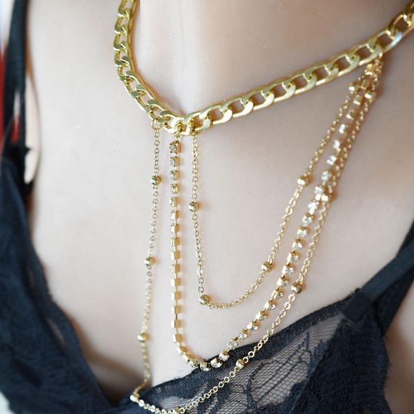 chains hip-hop fashion hypotenuse aluminum chain necklace multilayer beads contracted shining wedding accessories jewelry, Silver
chains hip-hop fashion hypotenuse aluminum chain necklace multilayer beads contracted shining wedding accessories jewelry, Silver