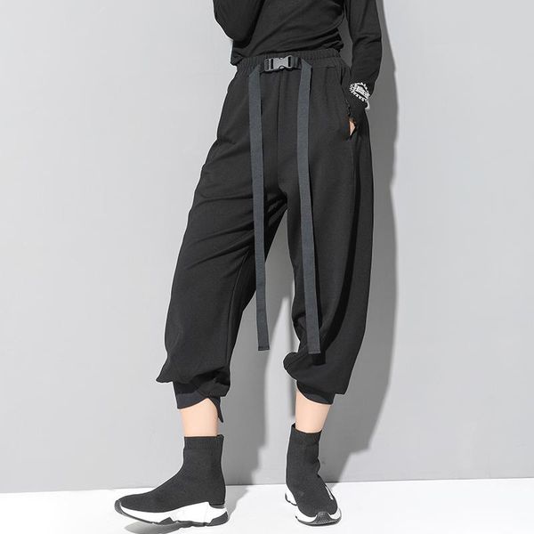 women's pants & capris 2021 autumn winter women casual harem elastic waist female loose pant stretch fashion trousers streetwear sashes, Black;white
women's pants & capris 2021 autumn winter women casual harem elastic waist female loose pant stretch fashion trousers streetwear sashes, Black;white