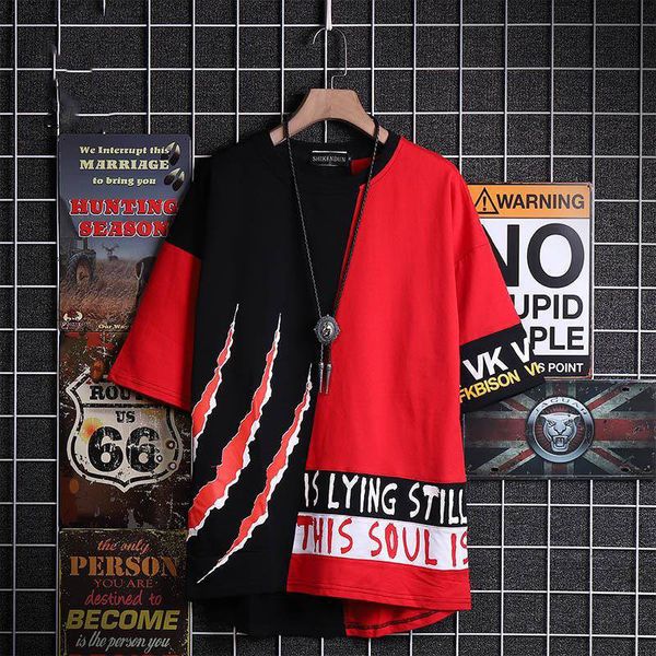 2021 new manga curta t camisa moda alta rua camisetas de retalhos frescos s masculinos 3uff, Black
2021 new manga curta t camisa moda alta rua camisetas de retalhos frescos s masculinos 3uff, Black