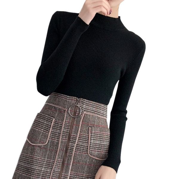 women's tight casual fashion turtleneck sweater, pure cotton spring drs, long sved t-shirt, 2020, White;black
women's tight casual fashion turtleneck sweater, pure cotton spring drs, long sved t-shirt, 2020, White;black