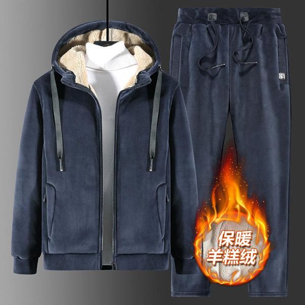 men's tracksuits boutique sweater suit winter cashmere fattening cardigan coat youth large casual two piece, Gray
men's tracksuits boutique sweater suit winter cashmere fattening cardigan coat youth large casual two piece, Gray