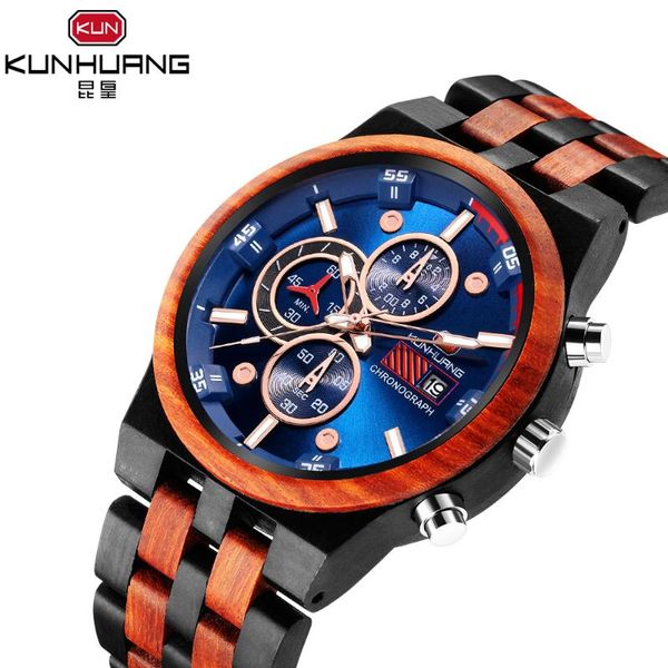 wristwatches kunhuang high graded blue mineral dial wooden watch men's watches functional vintage sport chronograph relogio masculino, Slivery;brown
wristwatches kunhuang high graded blue mineral dial wooden watch men's watches functional vintage sport chronograph relogio masculino, Slivery;brown