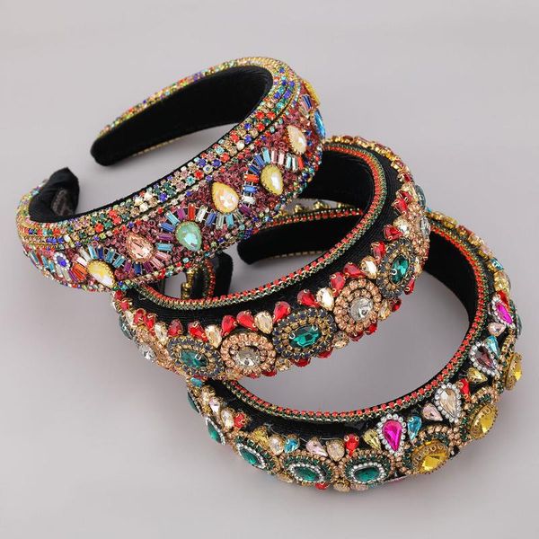 hair clips & barrettes crystal baroque headband colorful rhinestones padded hairband party wedding hoop for women girls accessories headpiec, Golden;silver
hair clips & barrettes crystal baroque headband colorful rhinestones padded hairband party wedding hoop for women girls accessories headpiec, Golden;silver