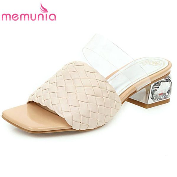 slippers memunia 2021 est european style slipper women crystal square heel casual shoes transparent pvc fashion summer woman, Black
slippers memunia 2021 est european style slipper women crystal square heel casual shoes transparent pvc fashion summer woman, Black