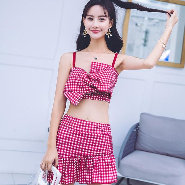 bandage plaid straps women swimwear oblique ruffle high waist swim skirt korea style push up lace two piece beach bikinis
bandage plaid straps women swimwear oblique ruffle high waist swim skirt korea style push up lace two piece beach bikinis