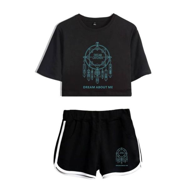 men's t-shirts dreamcatcher kpop clothing womens 2 piece set women summer short sleeve crop shorts girls y2k fashion clothes, White;black
men's t-shirts dreamcatcher kpop clothing womens 2 piece set women summer short sleeve crop shorts girls y2k fashion clothes, White;black