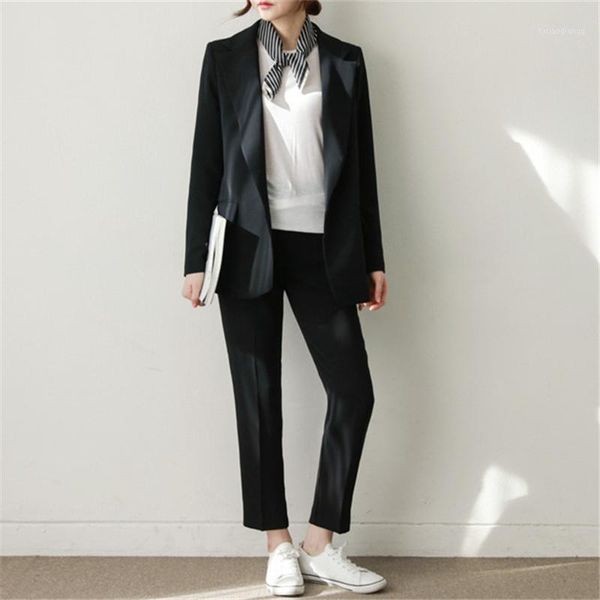 women's tracksuits chic blazer suits women fashion pants set 2021 autumn korean elegant pink & straight 2 piece black ol, Gray
women's tracksuits chic blazer suits women fashion pants set 2021 autumn korean elegant pink & straight 2 piece black ol, Gray