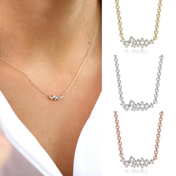 korea ins diamond necklace simple style cluster necklace in 14k gold for women christmas/birthday/valentine's day jewelry gift, Silver
korea ins diamond necklace simple style cluster necklace in 14k gold for women christmas/birthday/valentine's day jewelry gift, Silver