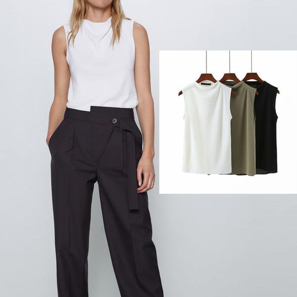 2021 za summer flowy ribbed t-shirt women sleeveless elasticity female casual korea white black streetwear t-shirts
2021 za summer flowy ribbed t-shirt women sleeveless elasticity female casual korea white black streetwear t-shirts