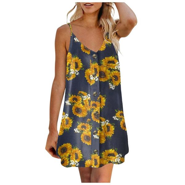casual dresses sunflower print dress women summer spaghetti strap button down v neck sleeveless short vestidos cortos #y, Black;gray
casual dresses sunflower print dress women summer spaghetti strap button down v neck sleeveless short vestidos cortos #y, Black;gray
