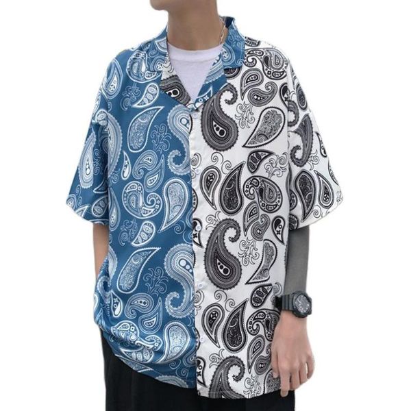 men's casual shirts bandana shirt men patchwork paisley hip hop short sleeve oversize male streetwear harajuku summer 2021 5xl, White;black
men's casual shirts bandana shirt men patchwork paisley hip hop short sleeve oversize male streetwear harajuku summer 2021 5xl, White;black