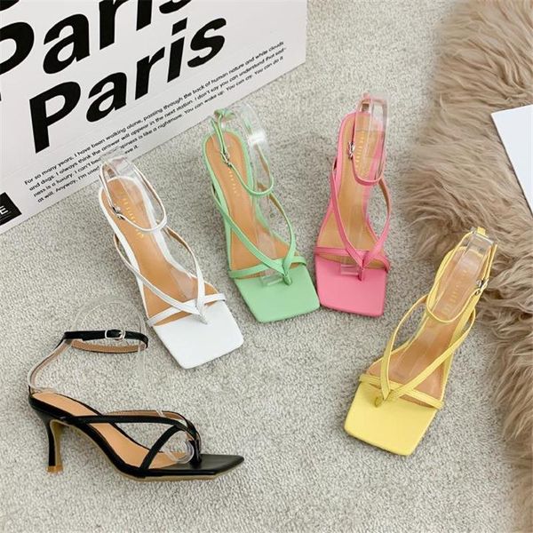 sandals ankle buckle strap women gladiator candy color ladies square toe stiletto pinch narrow band high heels shoes, Black
sandals ankle buckle strap women gladiator candy color ladies square toe stiletto pinch narrow band high heels shoes, Black