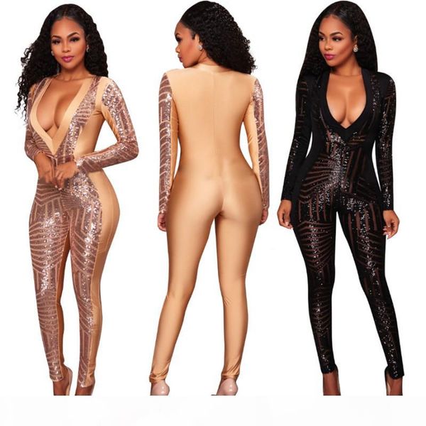 sequins jumpsuit and rompers women skinny long pants long sleeve party club women jumpsuits bodycon black gold overalls plus size s-xxl, Black;white
sequins jumpsuit and rompers women skinny long pants long sleeve party club women jumpsuits bodycon black gold overalls plus size s-xxl, Black;white
