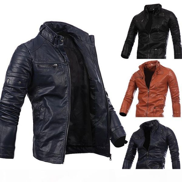 2019 spring new fashion mens designer pu leather jackets price jackets slim casual streetwear vintage mens coat size s-3xl, Black
2019 spring new fashion mens designer pu leather jackets price jackets slim casual streetwear vintage mens coat size s-3xl, Black