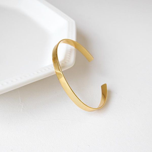bangle s925 sterling silver minimalist personality wild gold bright face open bracelet student female jewelry, Black
bangle s925 sterling silver minimalist personality wild gold bright face open bracelet student female jewelry, Black