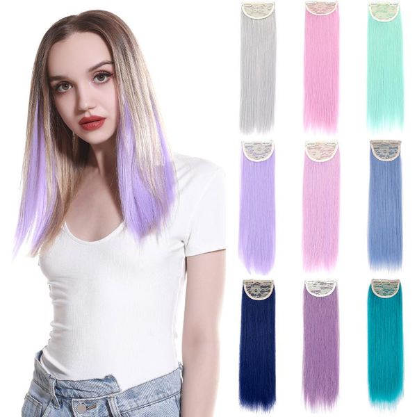 synthetic wigs colored clip in hair straight hairpieces pink purple green natural on fake pieces, Black
synthetic wigs colored clip in hair straight hairpieces pink purple green natural on fake pieces, Black