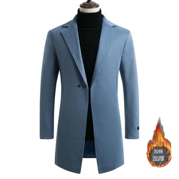 men's wool & blends 2021autumn winter man fit solid color medium long coat/men's blended windbreaker plus cotton coat warm simple, Black
men's wool & blends 2021autumn winter man fit solid color medium long coat/men's blended windbreaker plus cotton coat warm simple, Black