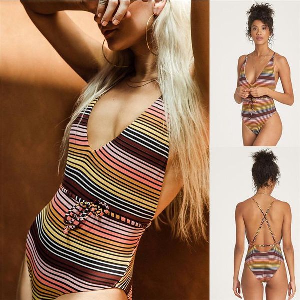 2021 new bikini one-piece swimsuit europe and america lace up horizontal stripe one-piece swimsuit women yoga
2021 new bikini one-piece swimsuit europe and america lace up horizontal stripe one-piece swimsuit women yoga