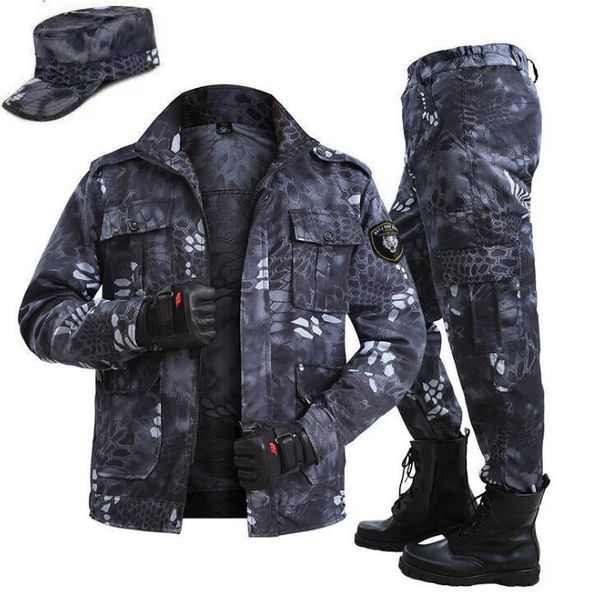 hunting sets authentic black python camouflage suit men's labor protection welder wear-resistant overalls spring and autumn outdoor, Camo
hunting sets authentic black python camouflage suit men's labor protection welder wear-resistant overalls spring and autumn outdoor, Camo