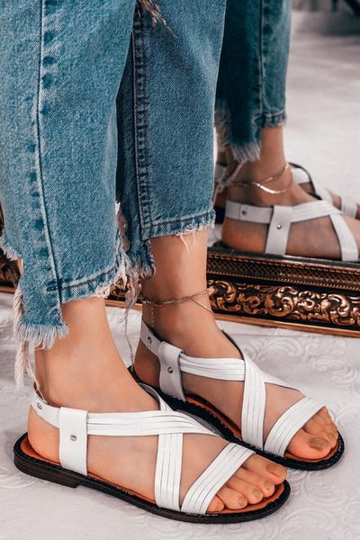 sandals white women 's flat, Black 
sandals white women 's flat, Black