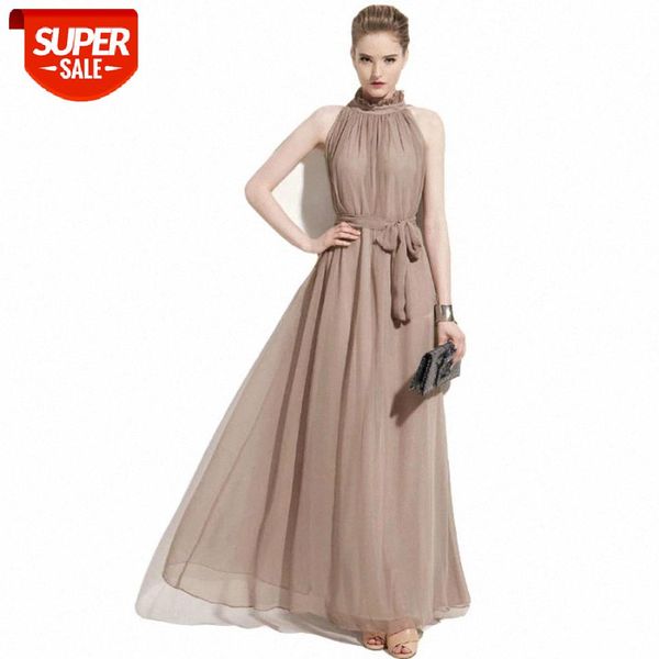2019 summer women elegant bohemian beach chiffon sundress halter neck party maxi dress chiffon long dress with belt yf557 #vd13, White;black
2019 summer women elegant bohemian beach chiffon sundress halter neck party maxi dress chiffon long dress with belt yf557 #vd13, White;black
